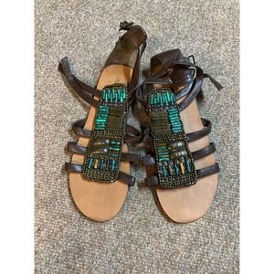 Zigi Soho Beaded Espadrille Sandals Size 7